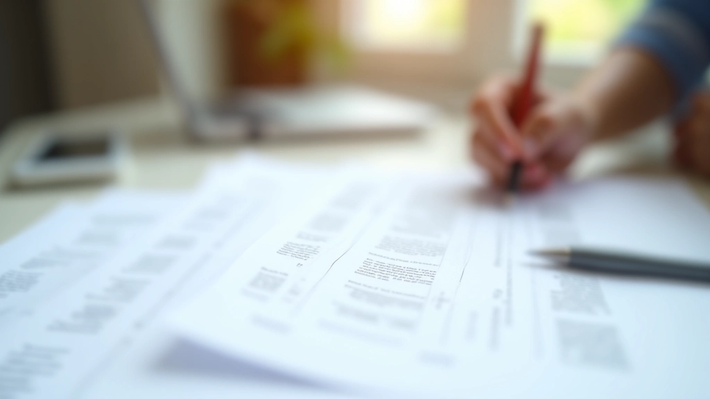 Documents administratifs et contrats d'assurance étalés sur un bureau avec stylo pointant une section important