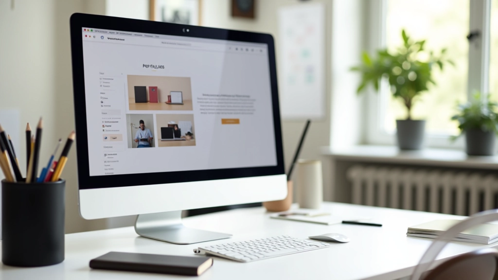 Écran d'ordinateur affichant un portefeuille de compétences professionnelles et de services