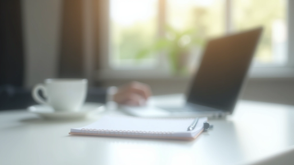 Espace de travail moderne avec ordinateur et outils de productivité pour les revenus alternatifs